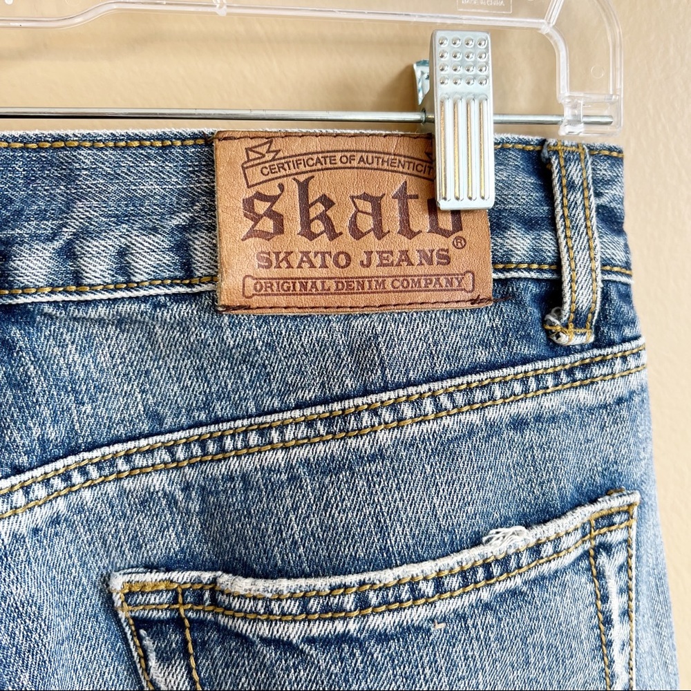 Vintage Skato wide leg jeans Baggy JNCO Style Size 30 x 30 Skater GTA LA 90s Y2K - Picture 6 of 7